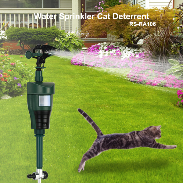 Motion sensor outlet water spray cat